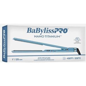 BaBylissPRO Nano Titanium Ultra-Thin Straightening Iron, New In Open Box